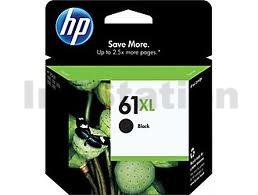 Genuine HP 61XL (CH563WA) Black High Yield Ink Cartridge - 480 pages